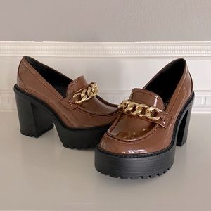 COPY - Madden Girl Kassidy Platform loafer, chunky brown 7-1/2 M